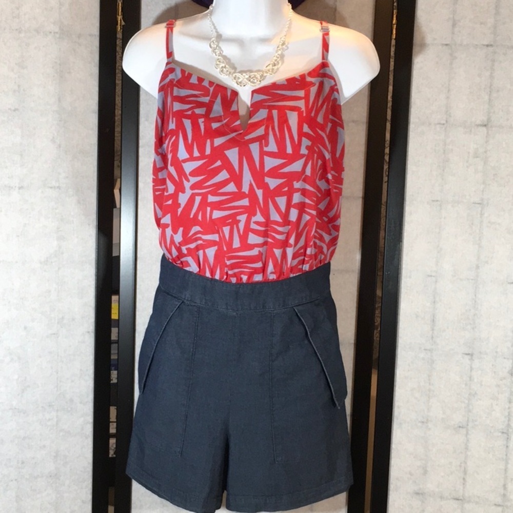 BCBGeneration faux denim romper